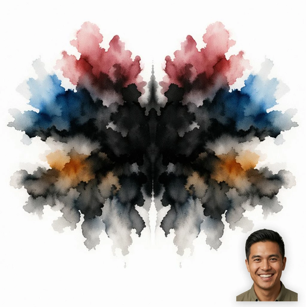 Brainwave AI ink stain art