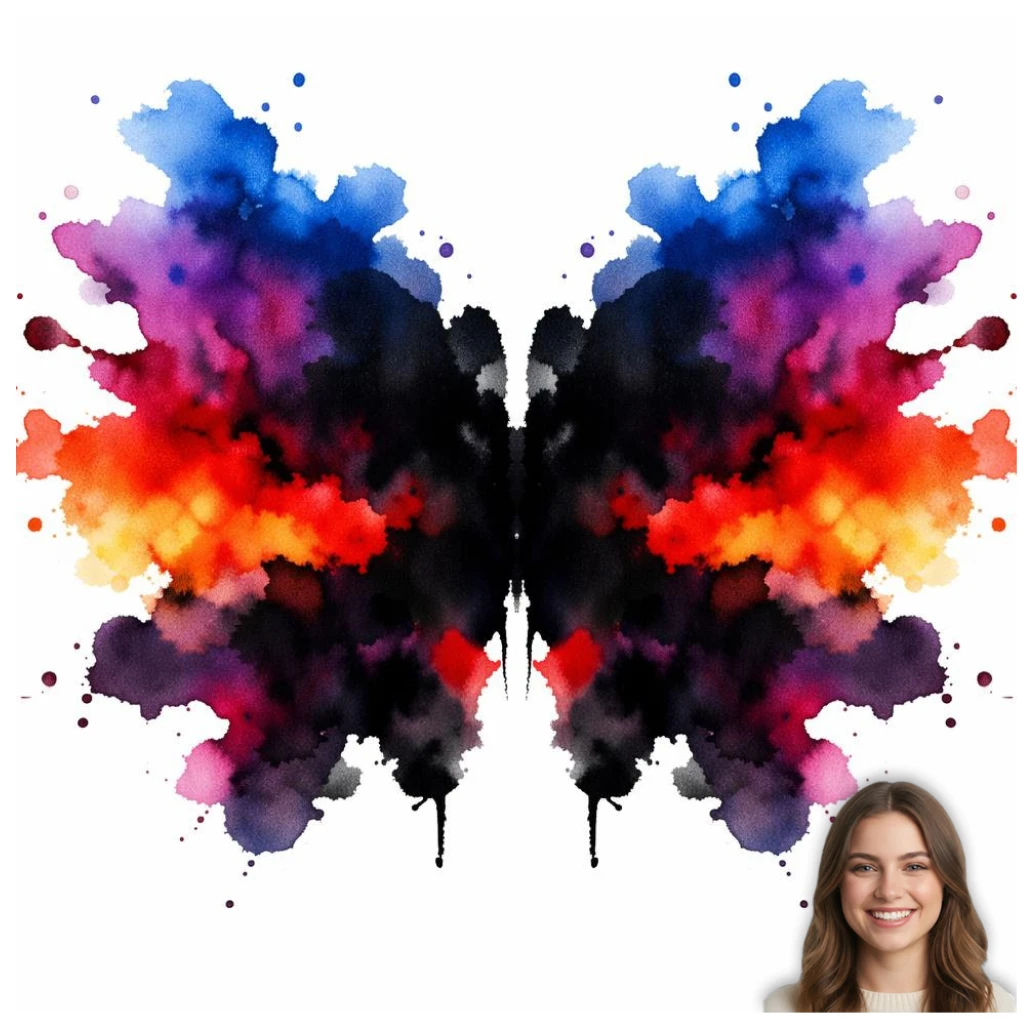 Brainwave AI ink stain art