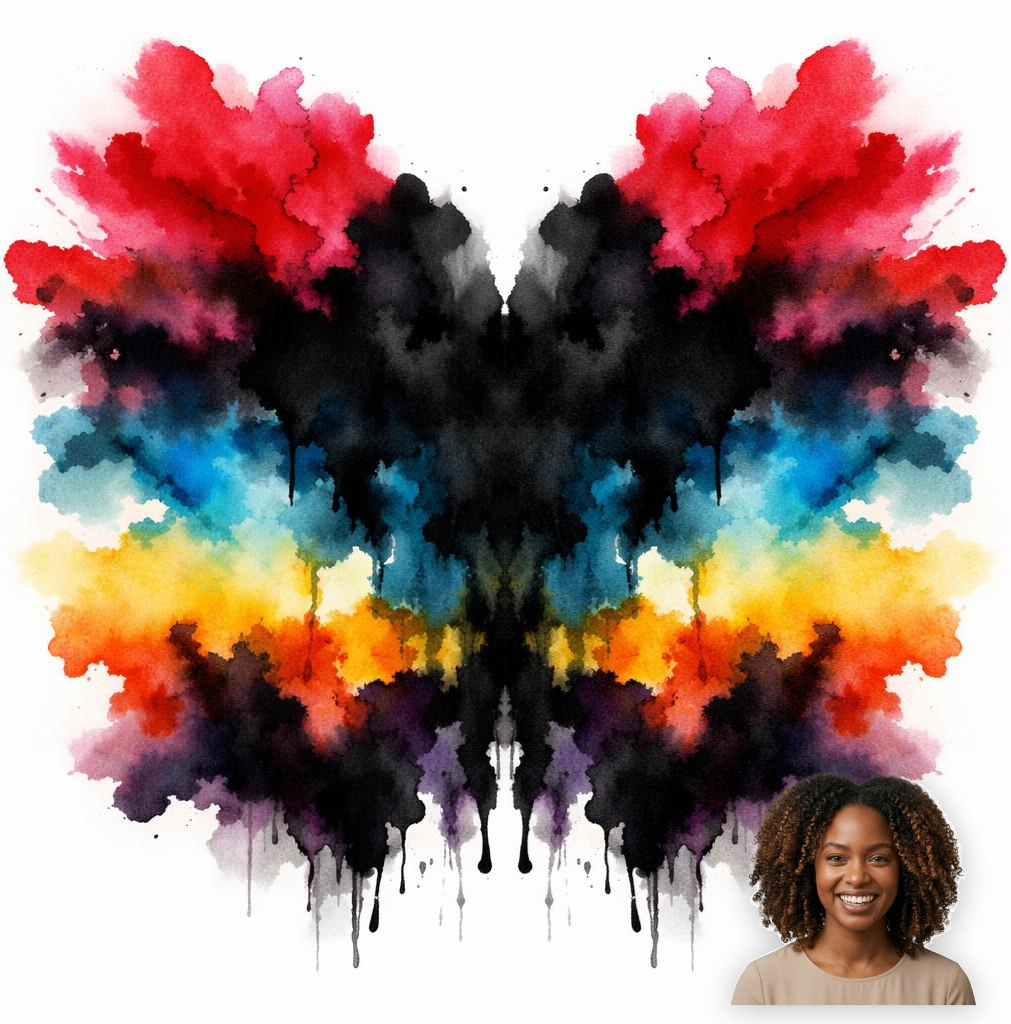 Brainwave AI ink stain art