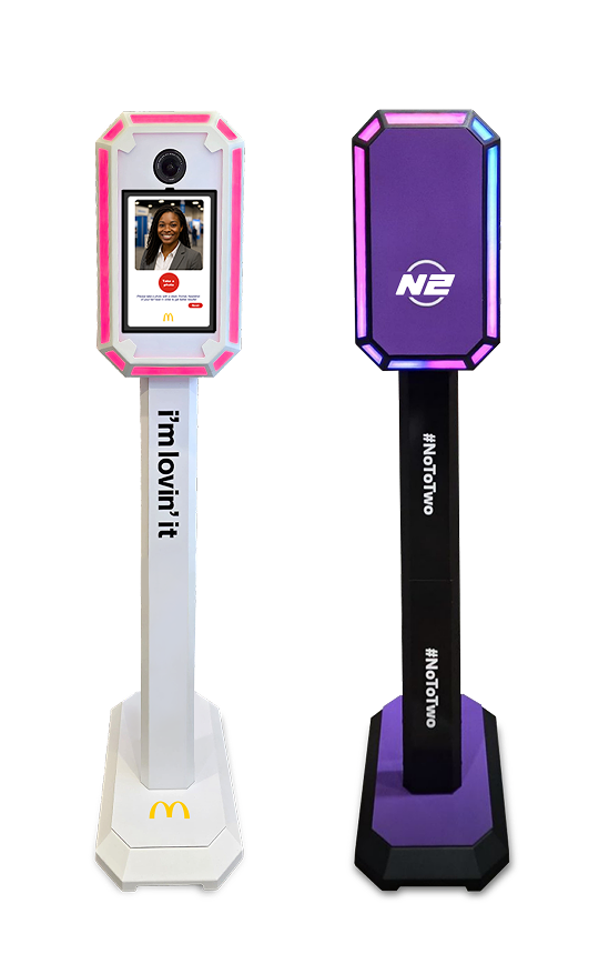 DSLR photo booths â€” white McDonald's and purple N2