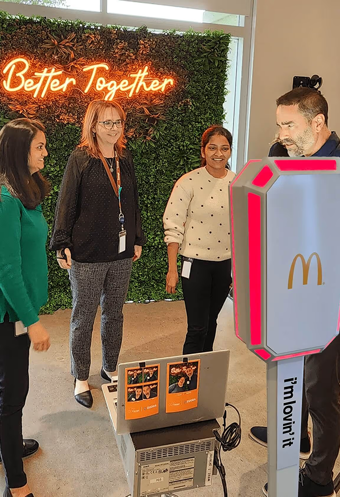 DSLR photo booth at an event