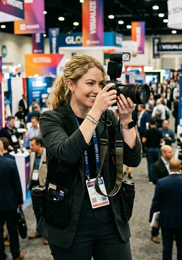 Event photographer at the BMW Motorrad booth