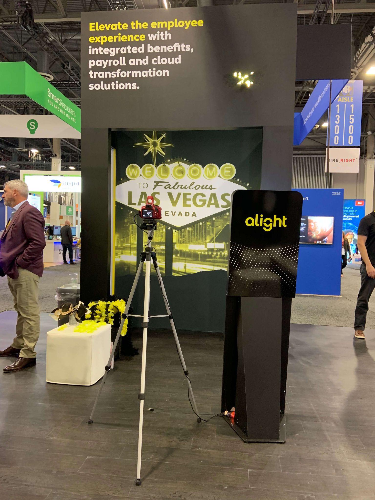 Alight branded photo booth — Welcome to Las Vegas backdrop