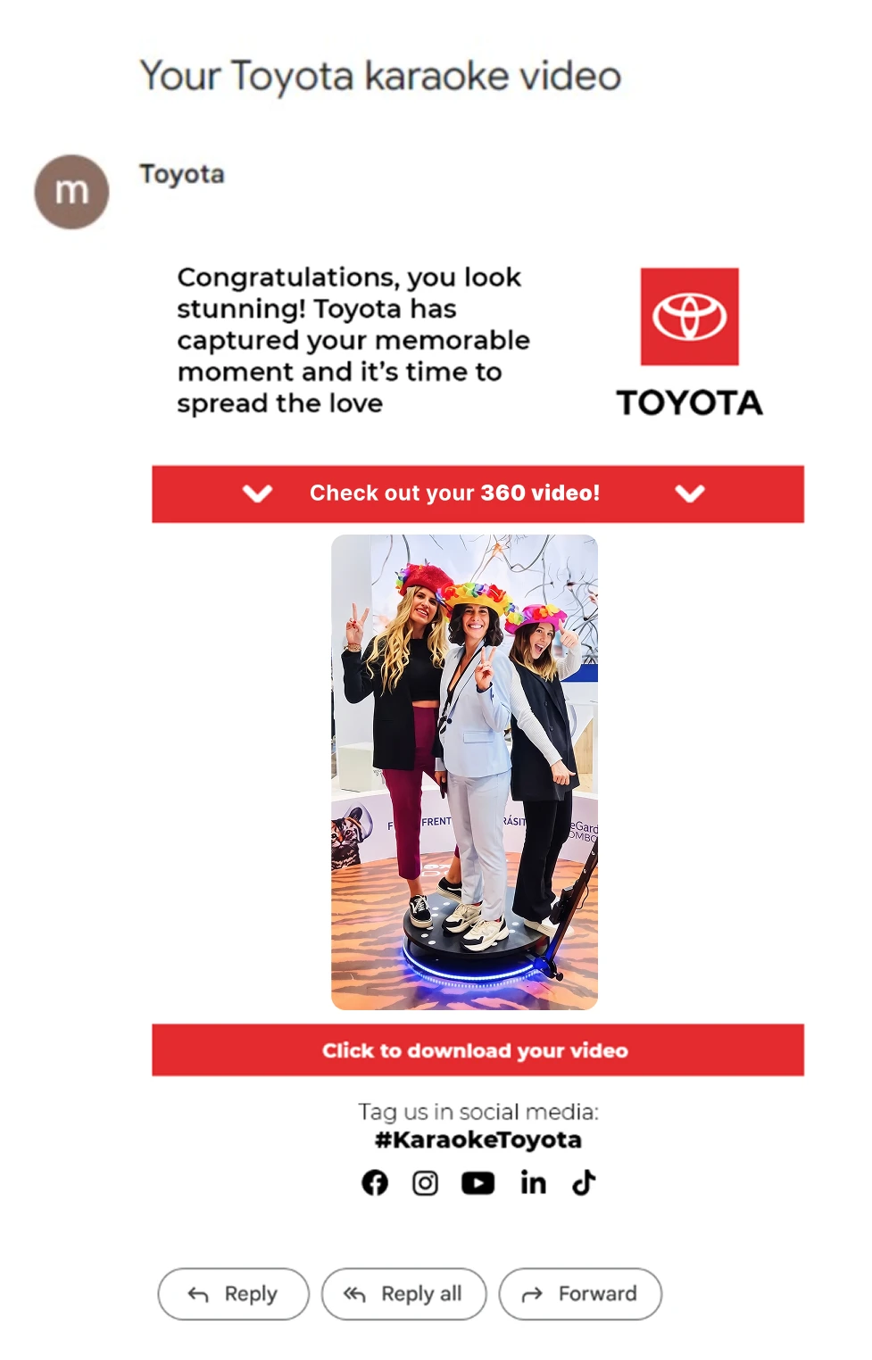 Email delivery example