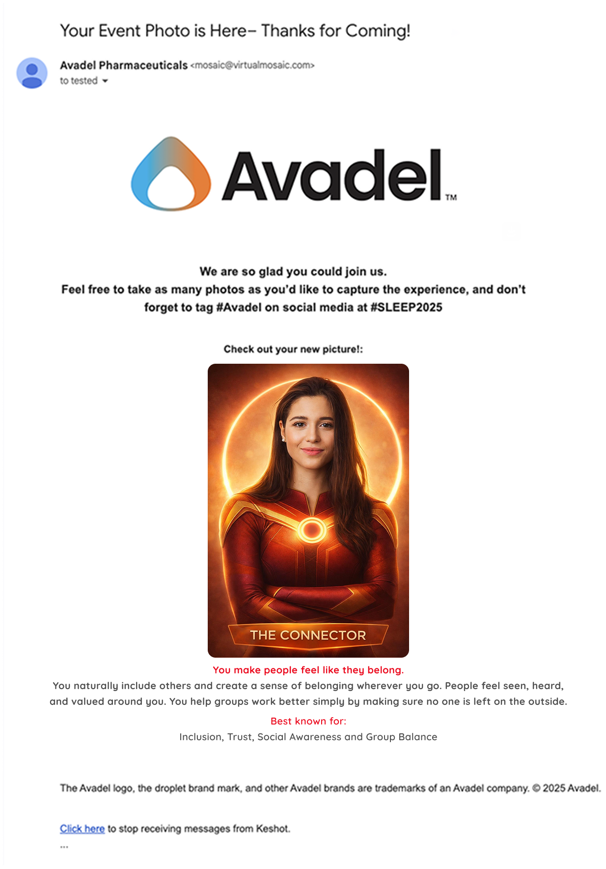 Email delivery example