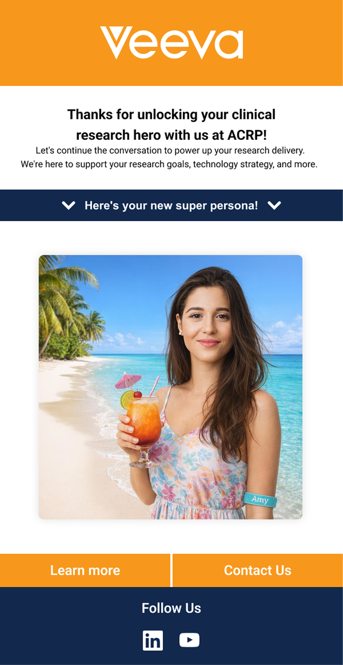HTML Upgrade email example