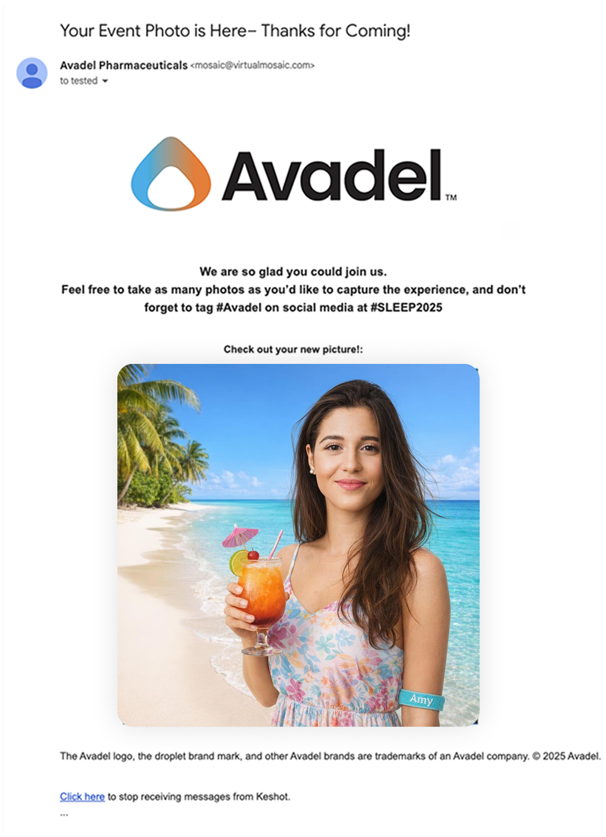 Email delivery example