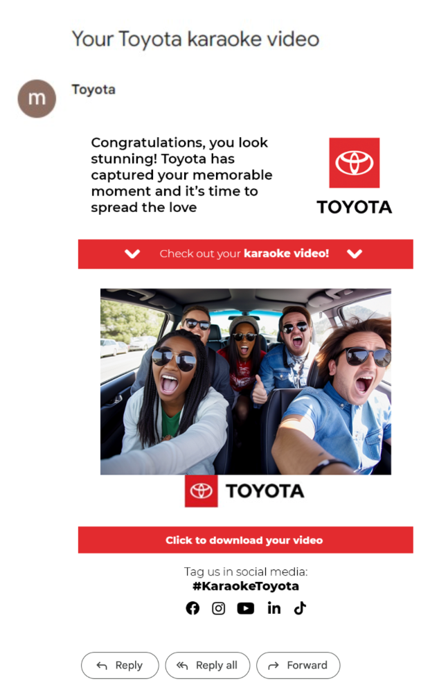 Email delivery example