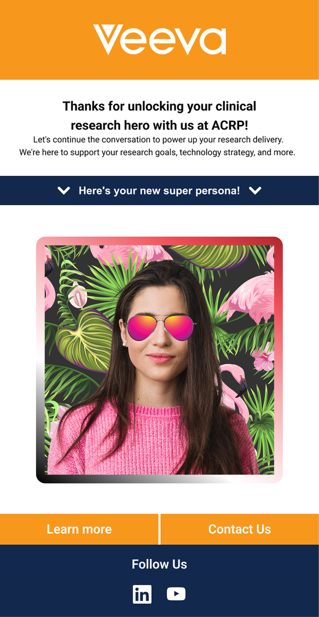 HTML Upgrade email example