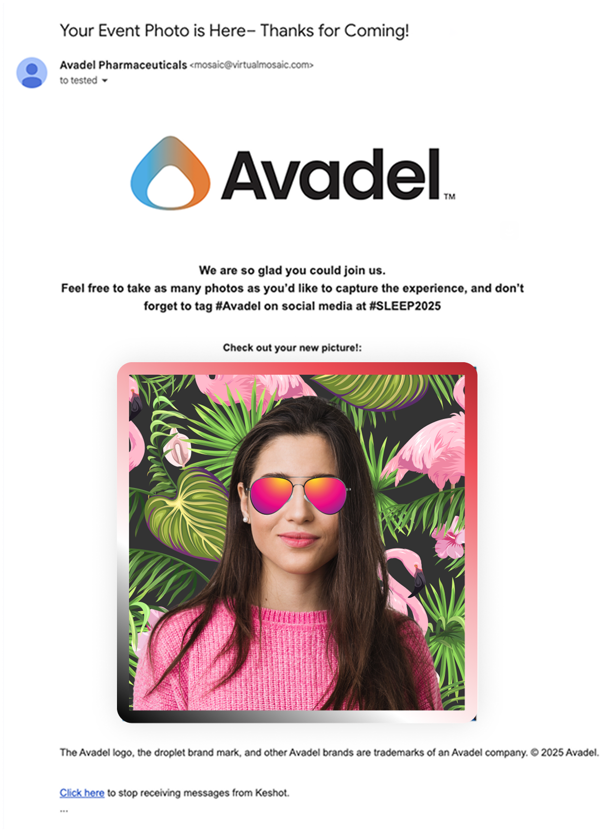 Email delivery example
