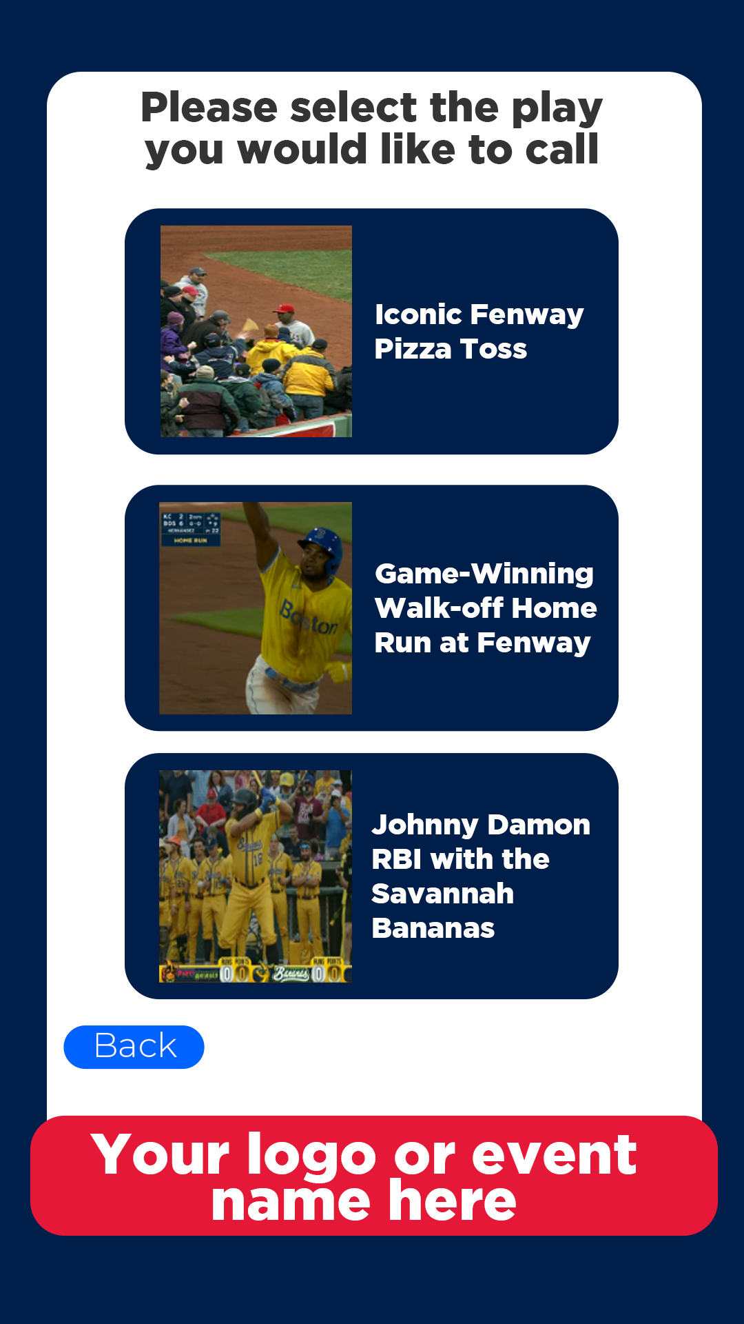 Step 5: Select the play you'd like to call